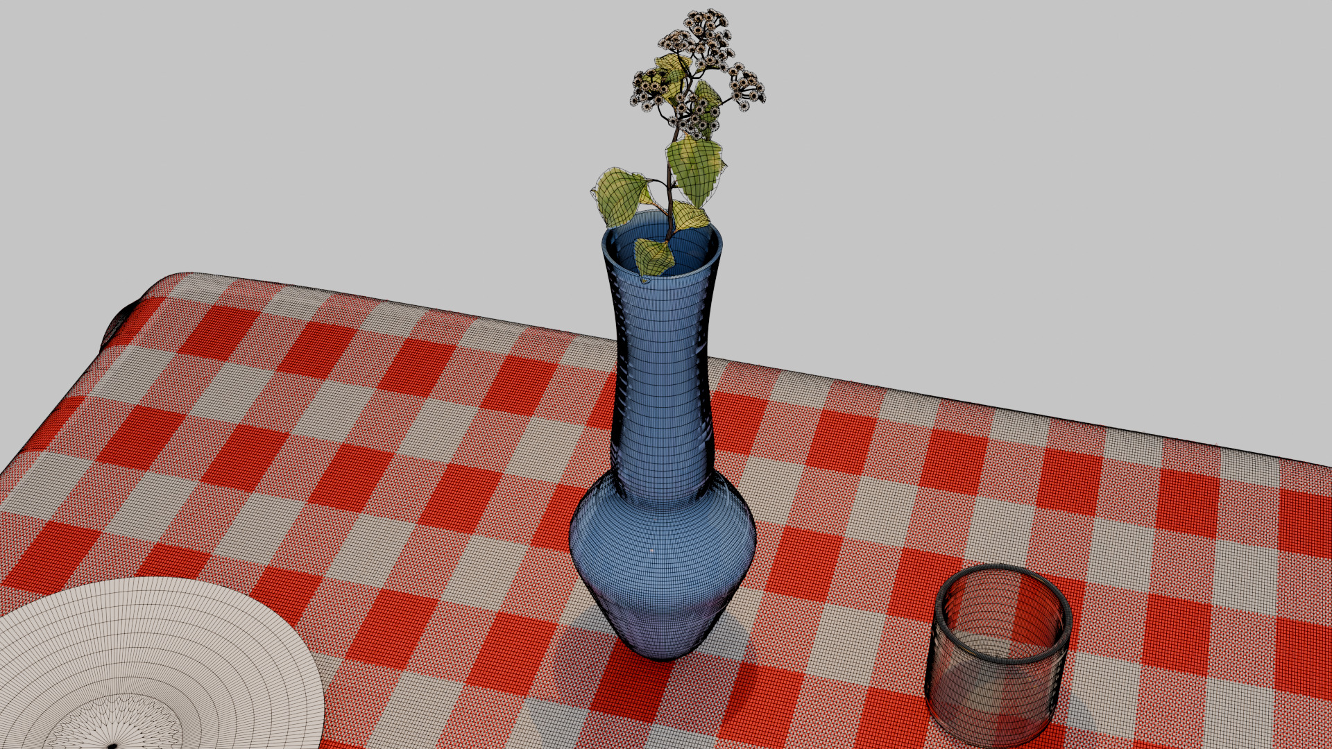 Prepared dining table 3D model_5