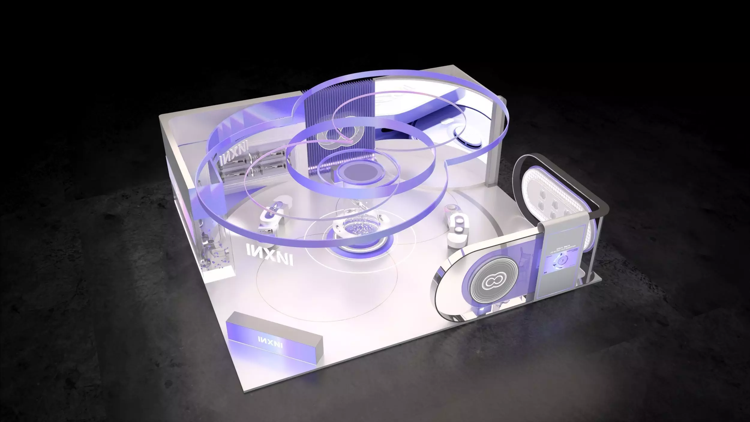 Robotic Vacuum Cleaner Exhibition Booth Design 3D model_0