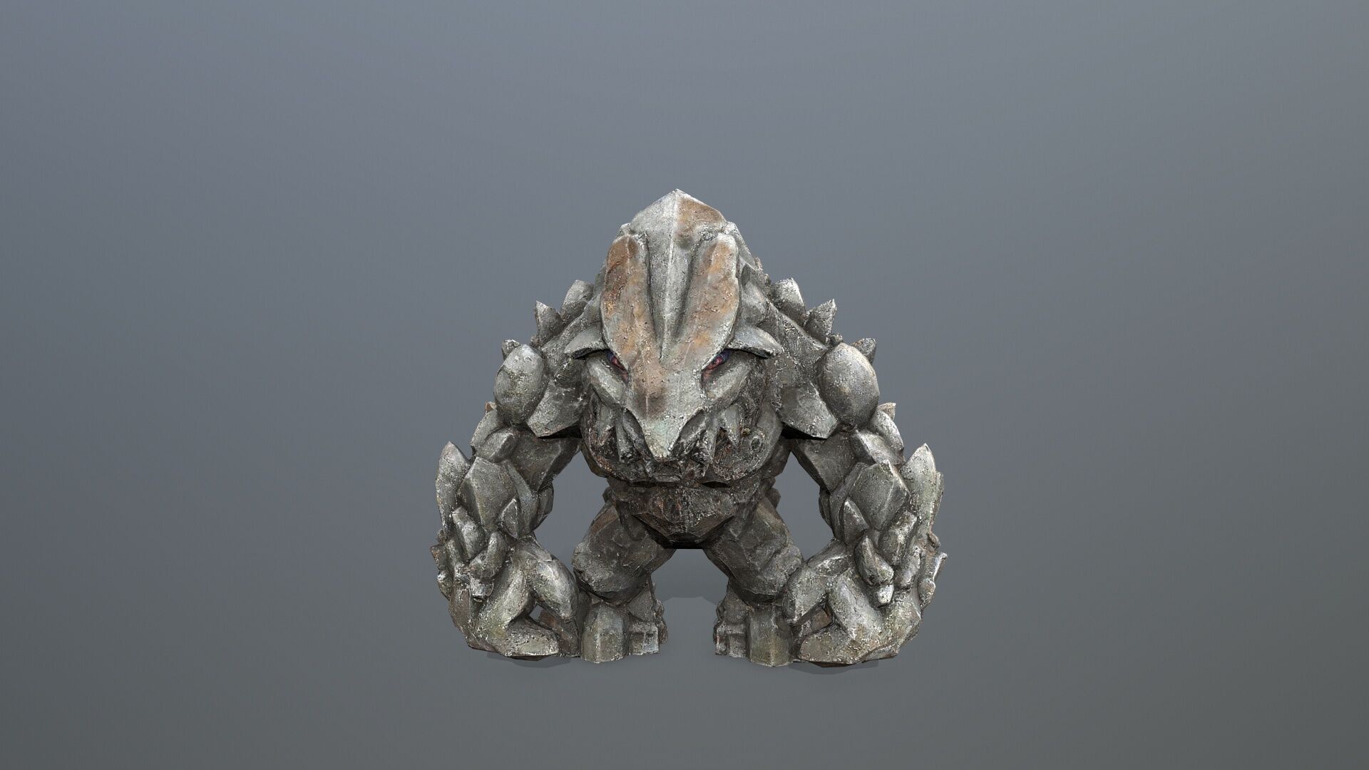 stone monster Low-poly 3D model_10