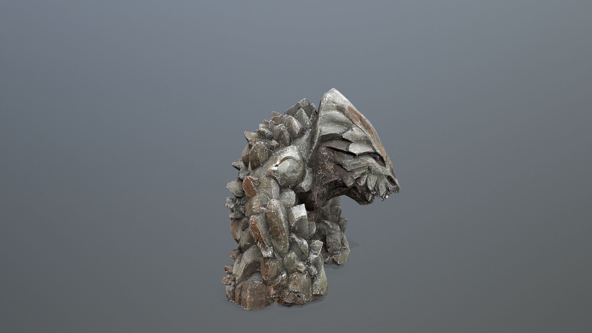 stone monster Low-poly 3D model_8