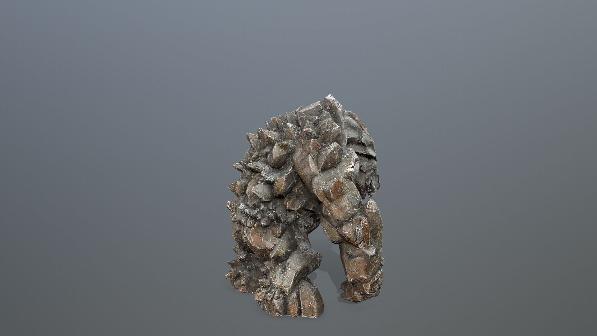 stone monster Low-poly 3D model_7