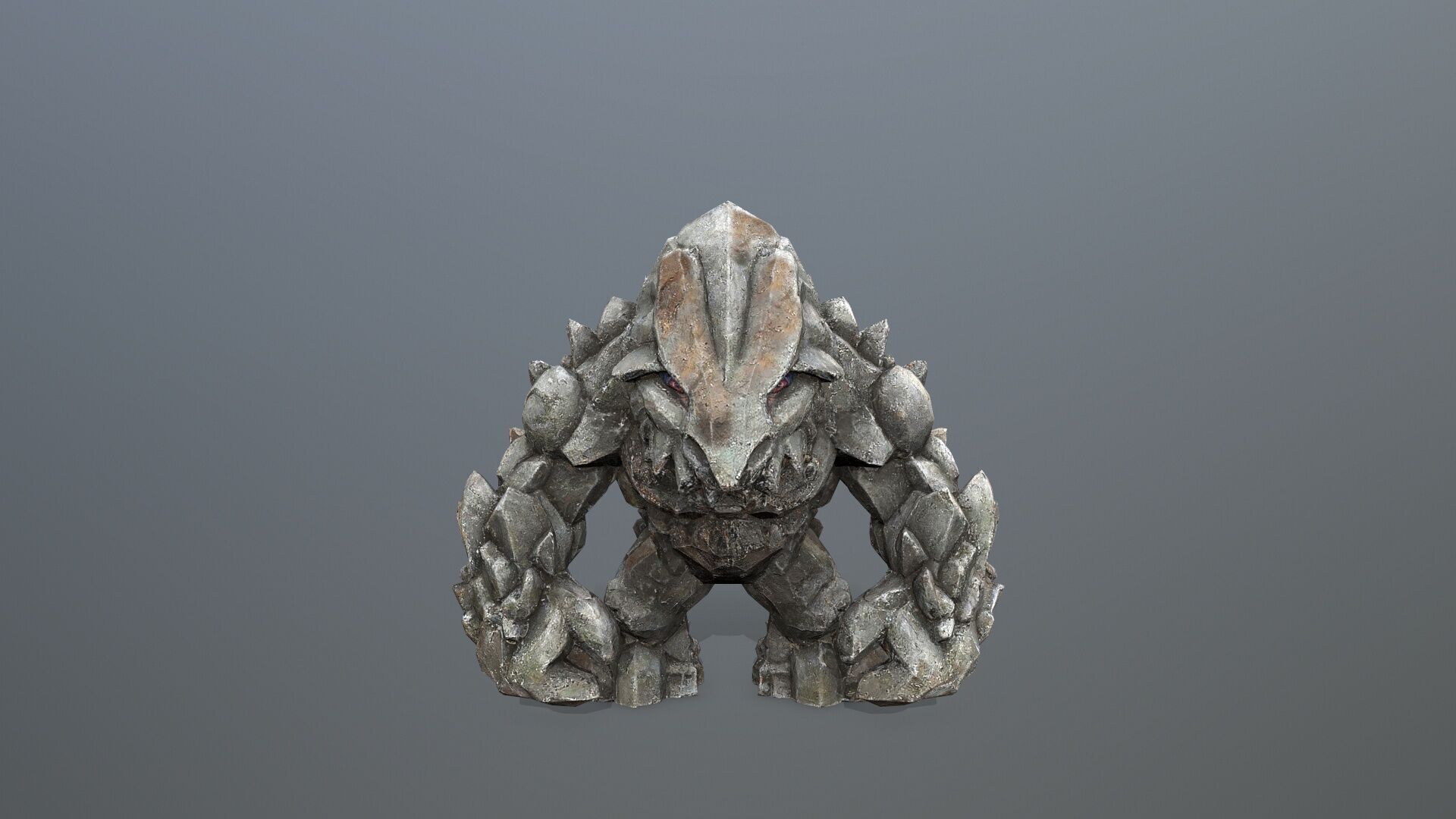 stone monster Low-poly 3D model_1