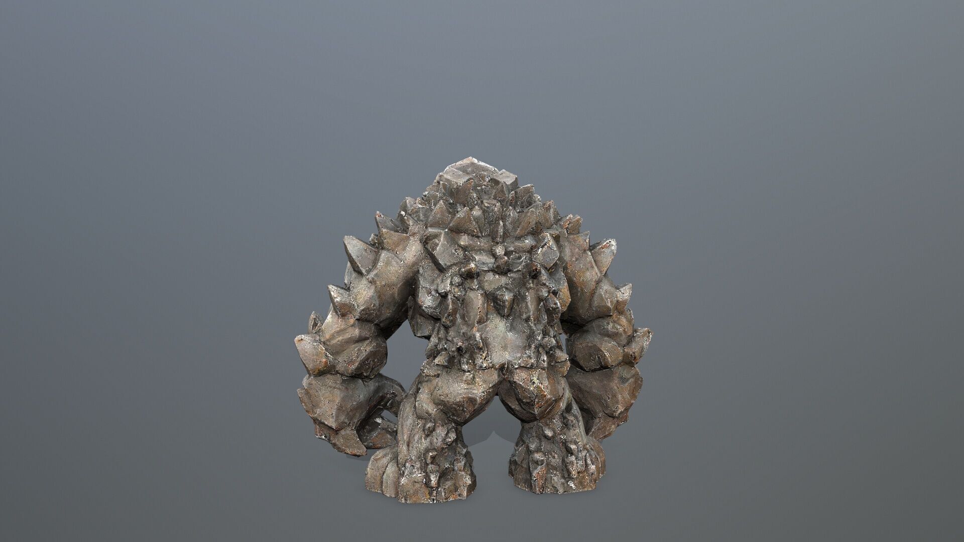 stone monster Low-poly 3D model_5