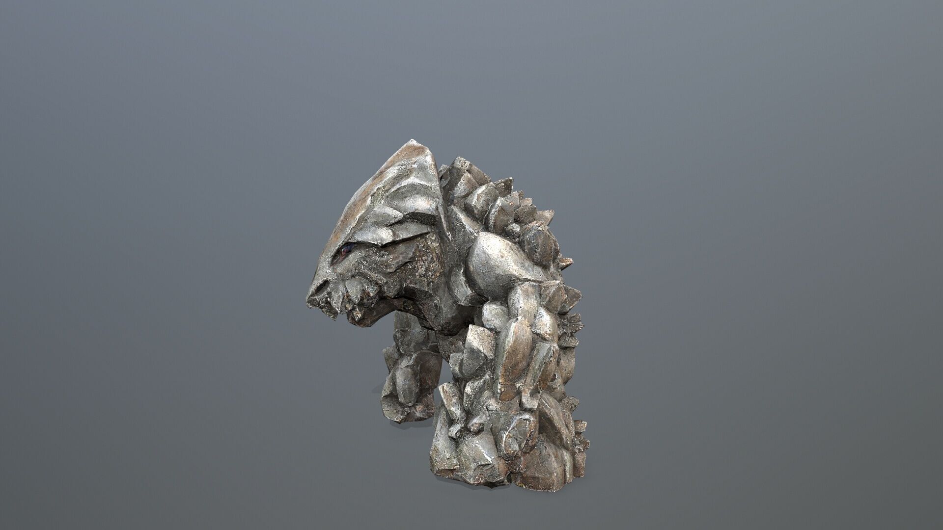 stone monster Low-poly 3D model_3