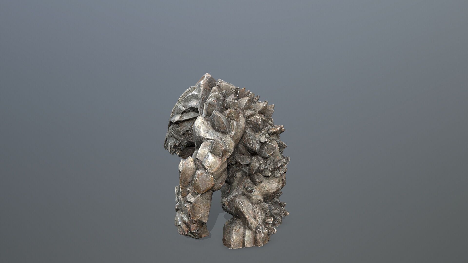 stone monster Low-poly 3D model_4