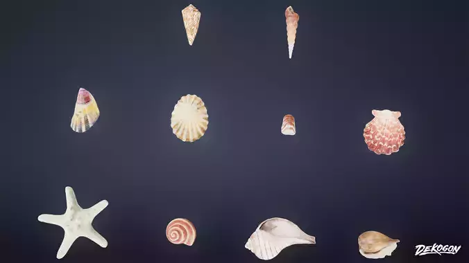 SUBURBS - Shells 01 - LOW POLY AND NANITE Low-poly 3D model