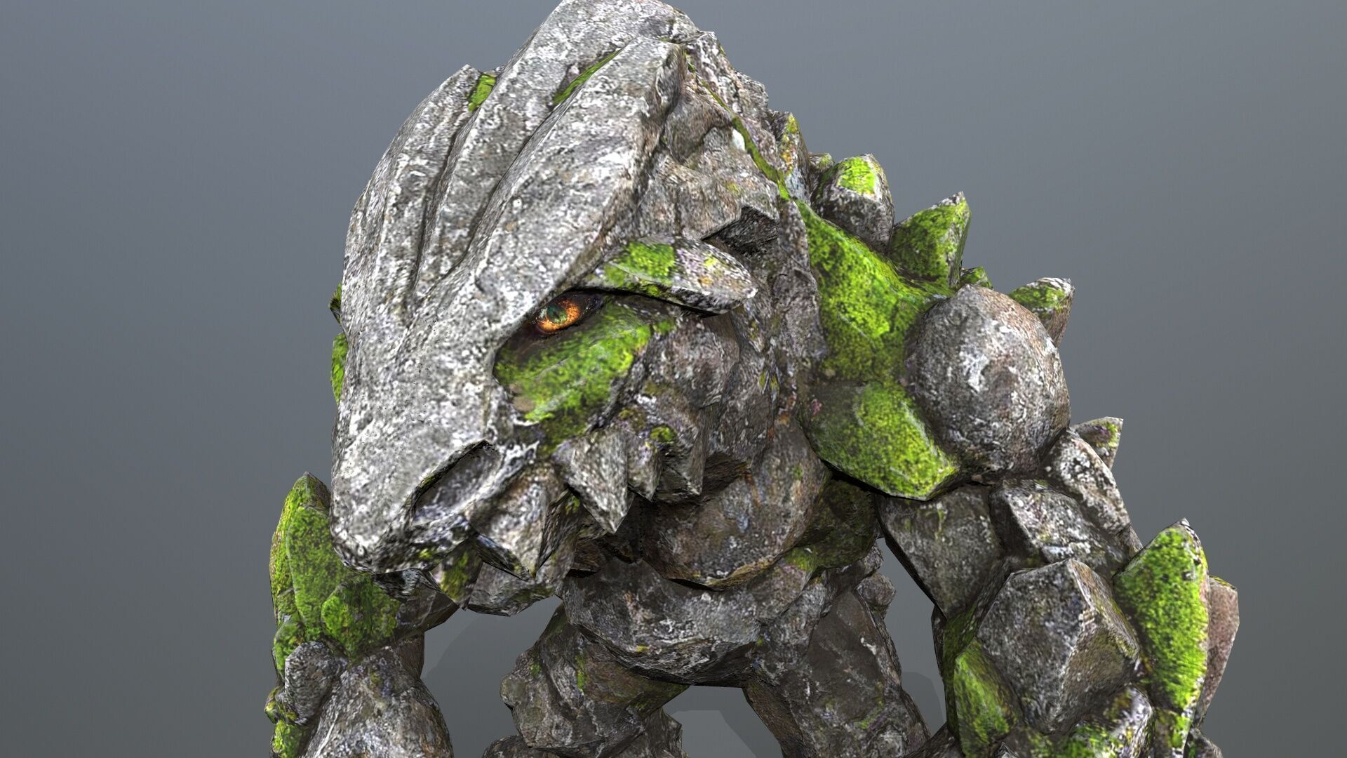 stone monster Low-poly 3D model_11