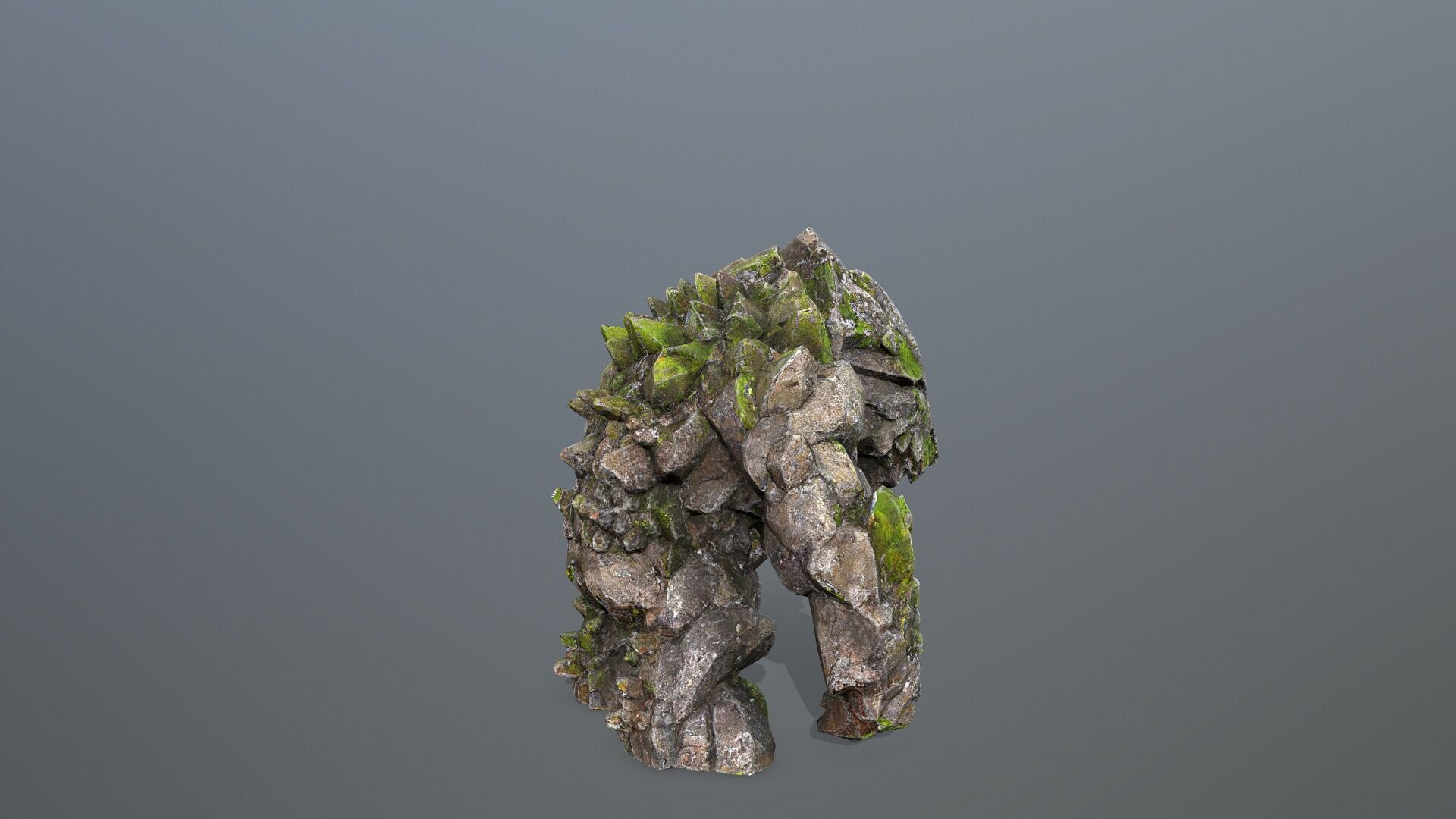 stone monster Low-poly 3D model_7
