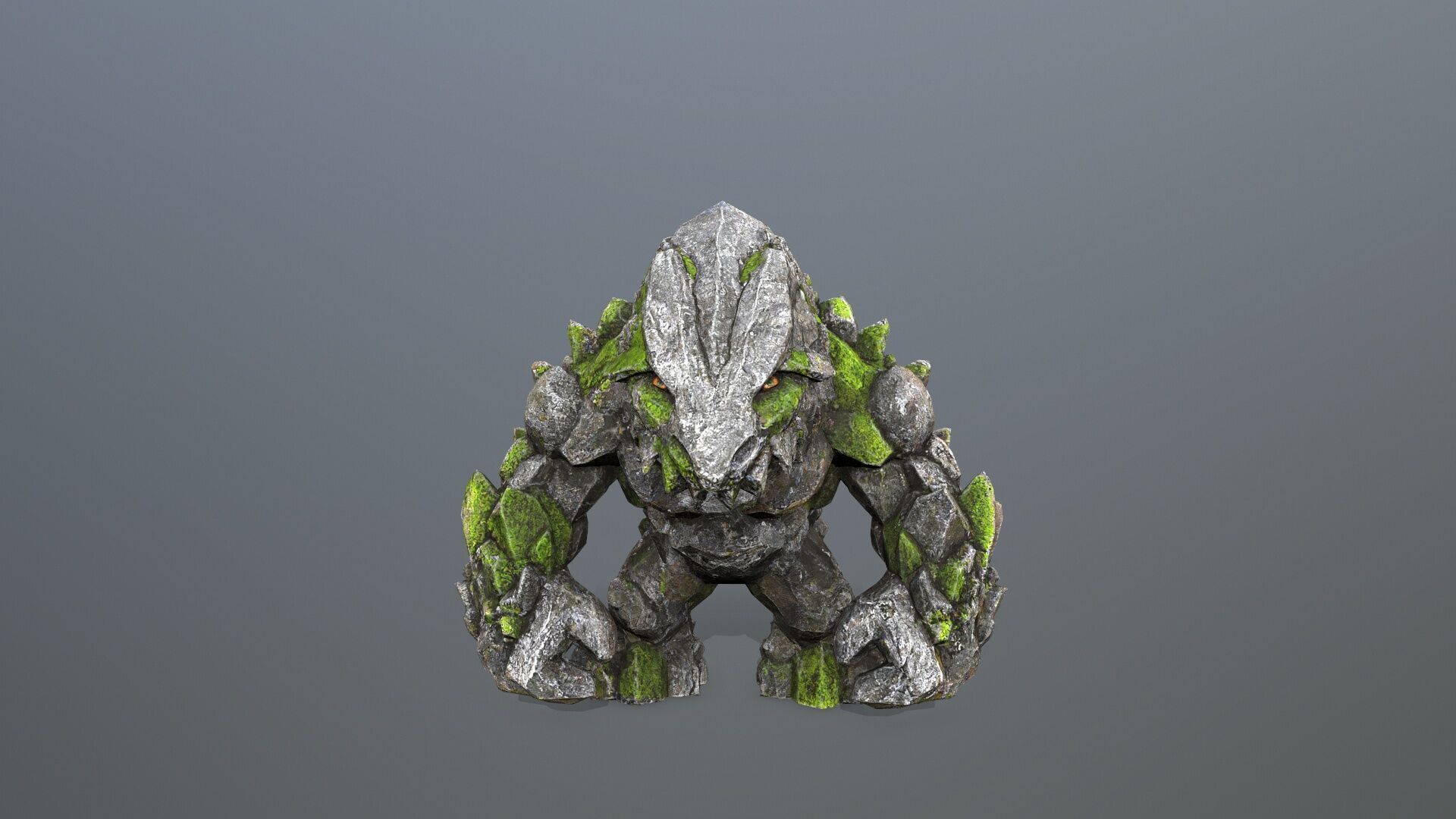 stone monster Low-poly 3D model_10