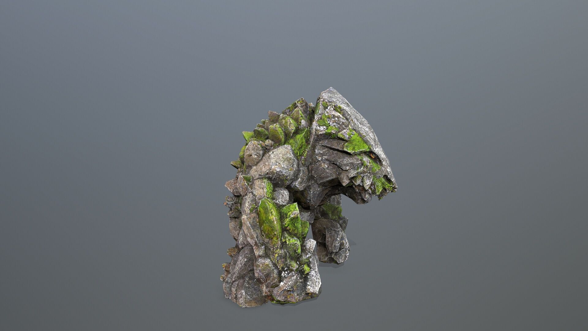 stone monster Low-poly 3D model_8