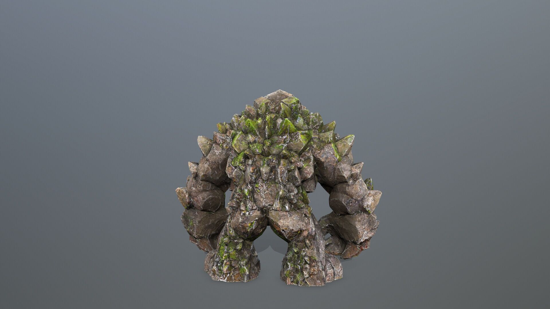 stone monster Low-poly 3D model_6