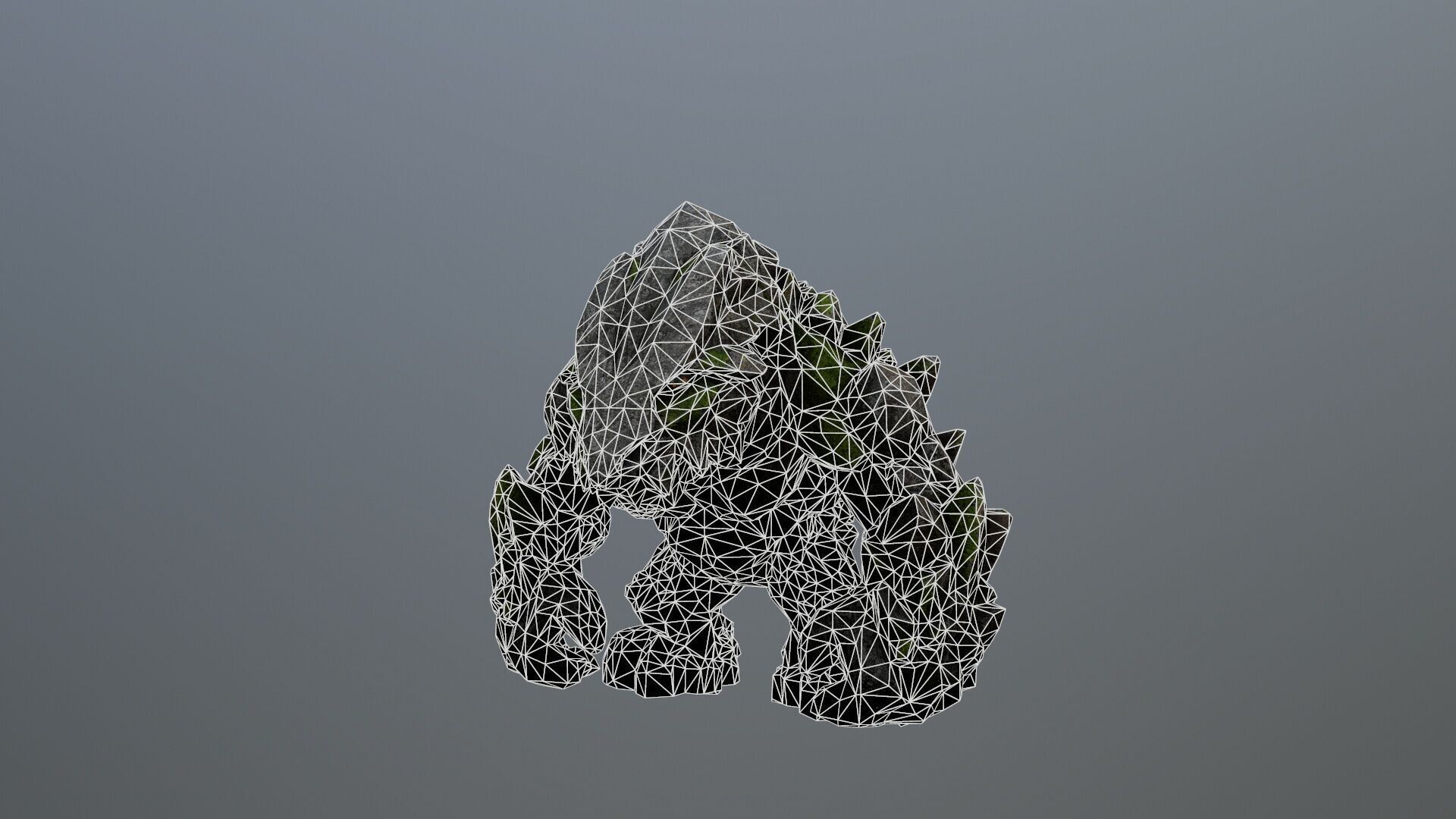 stone monster Low-poly 3D model_12