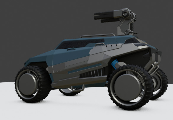 Armored Truck Free 3D model_8