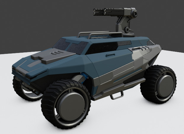 Armored Truck Free 3D model_6