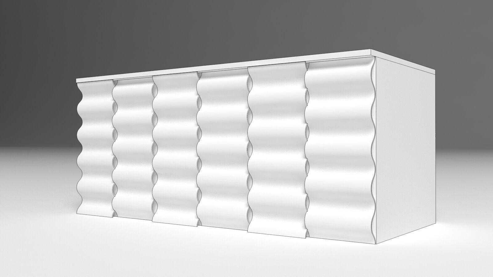 Buffet Table 3D model_2