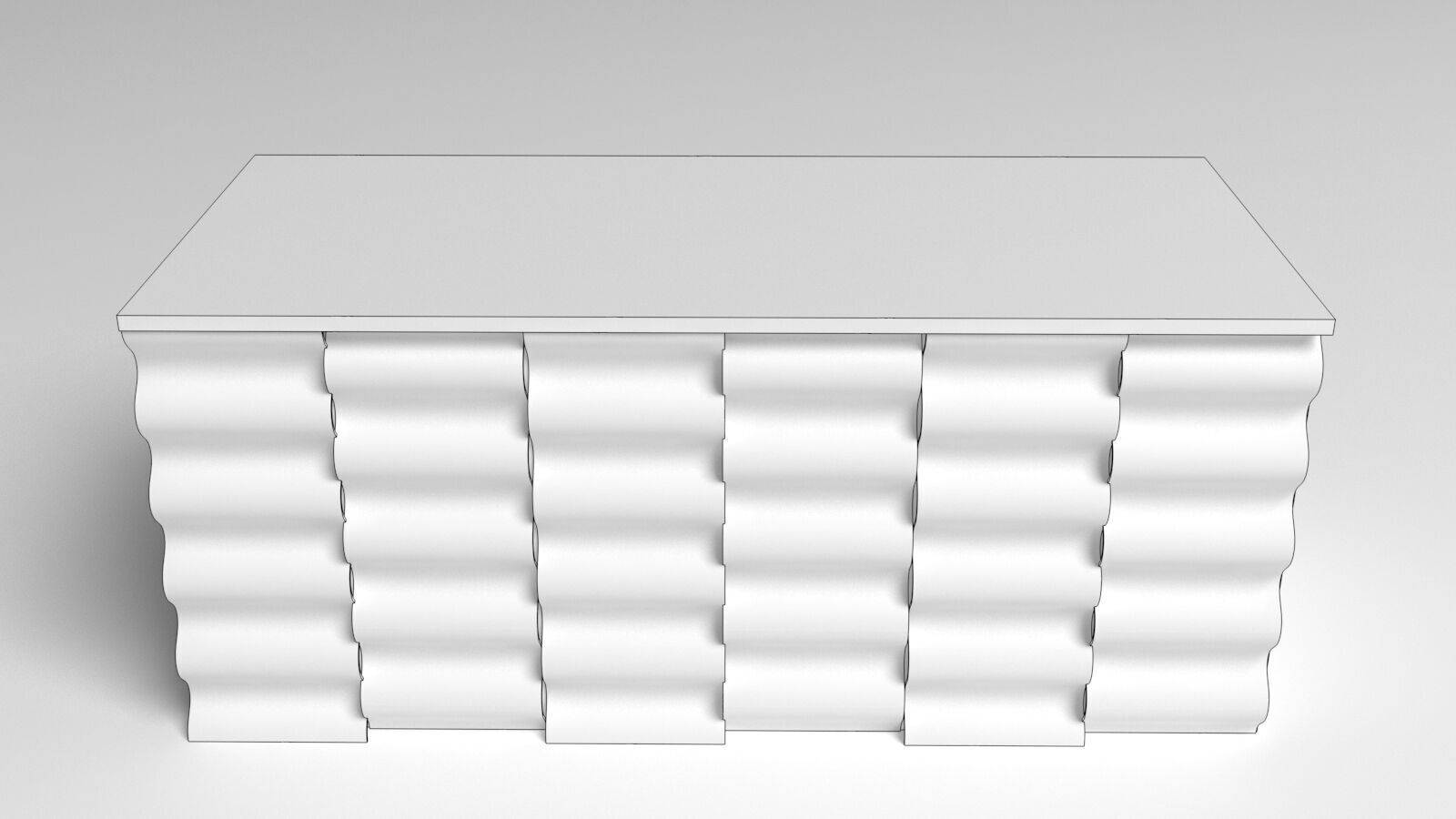 Buffet Table 3D model_3