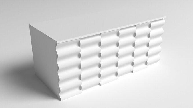 Buffet Table 3D model 6