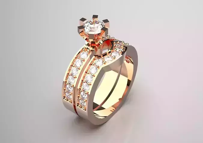 STL 3DM wedding ring model wr0057