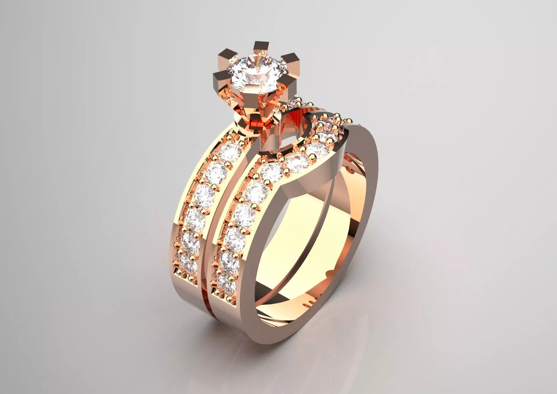 STL 3DM wedding ring model wr0057 3D print model