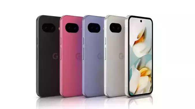Google Pixel 9a all color 3D Model Collection