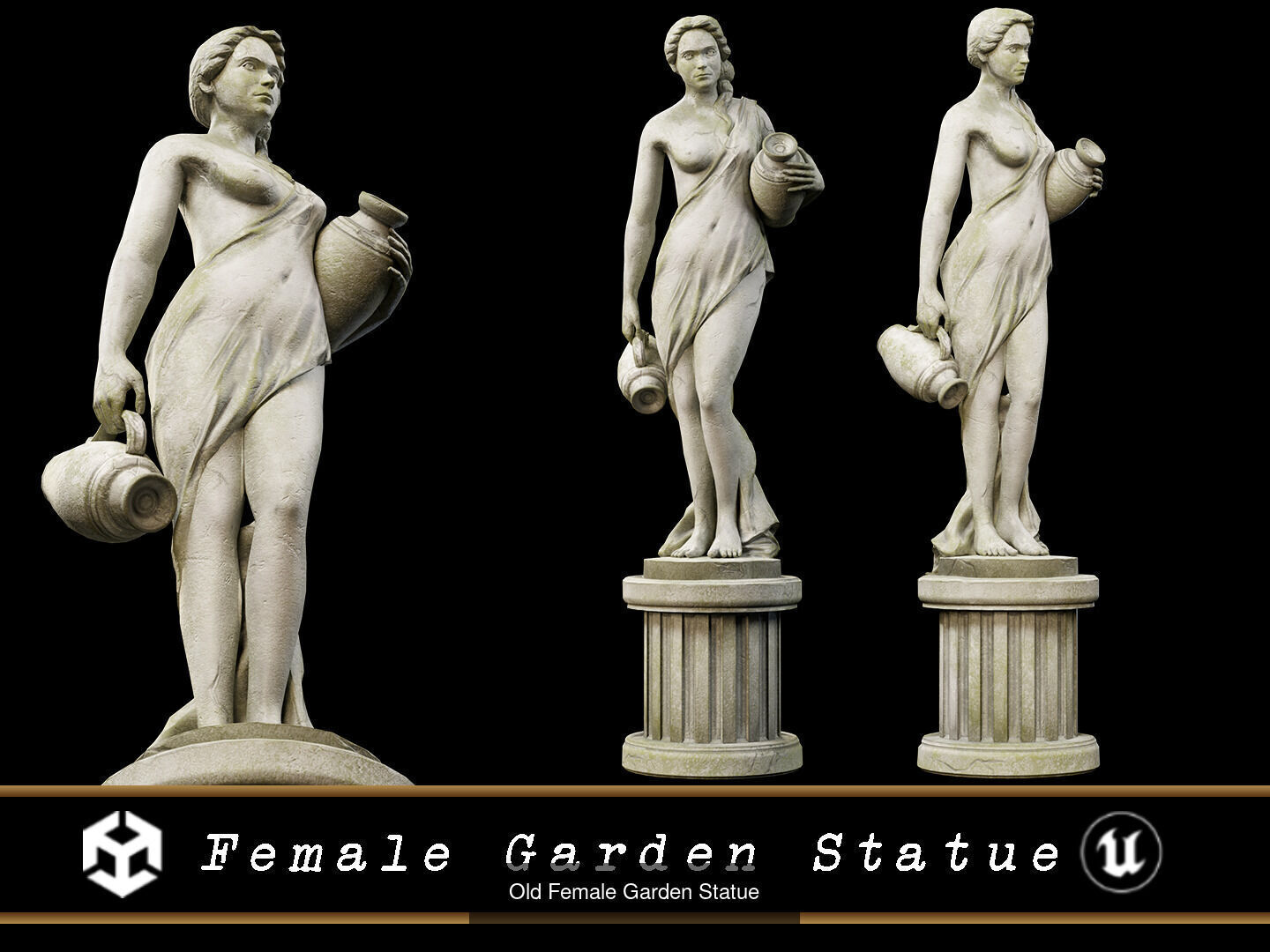Garden Statue Pack 3D Model Collection_16