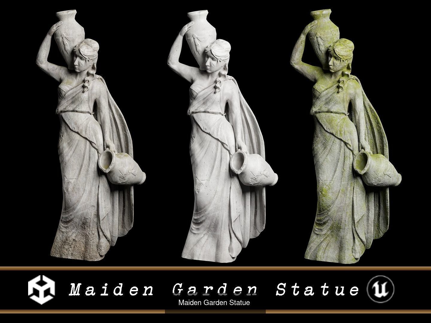 Garden Statue Pack 3D Model Collection_15
