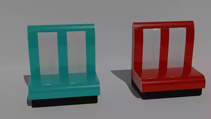 Retro dinners 50s sofa Free low-poly 3D model