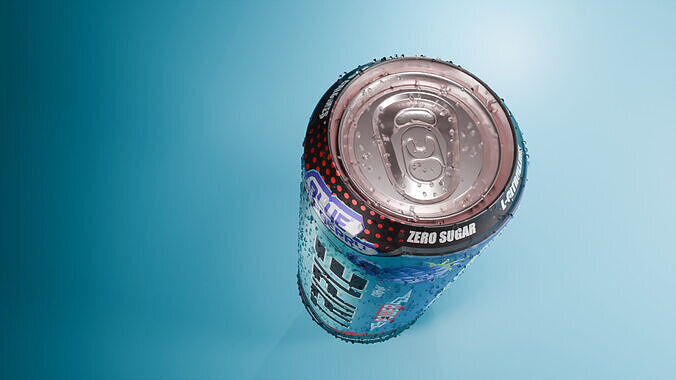 Realistic Metal Drink Can  High-Quality 3D model 2