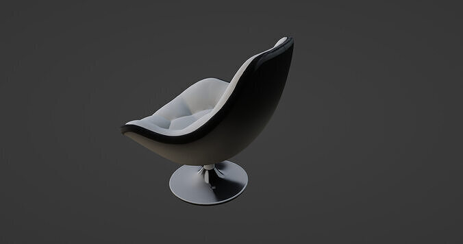 Futuristic Designer Lounge Chair 3D model 7