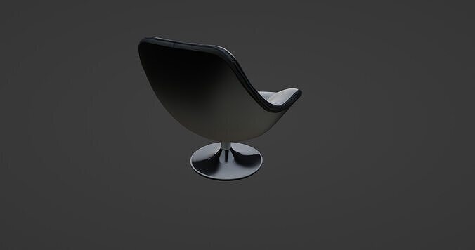 Futuristic Designer Lounge Chair 3D model 6