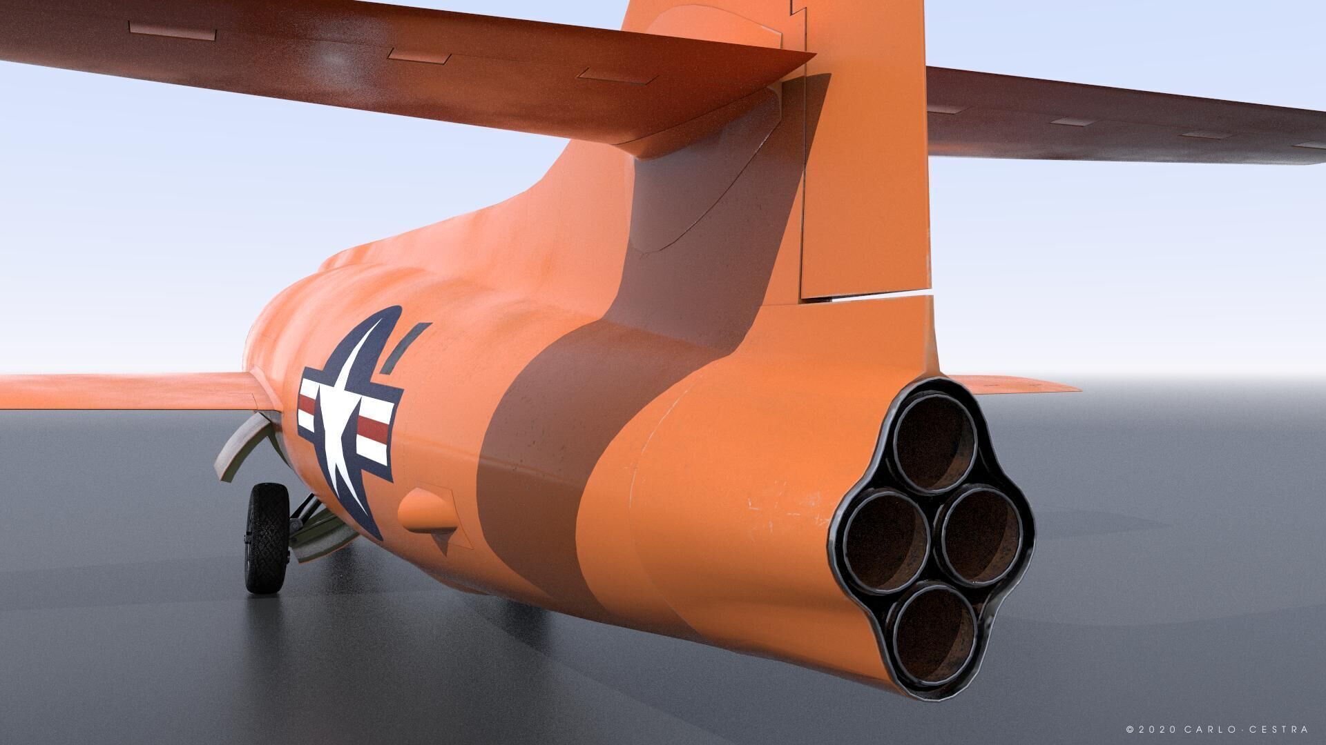 X-1 - Not rigged Low-poly 3D model_9