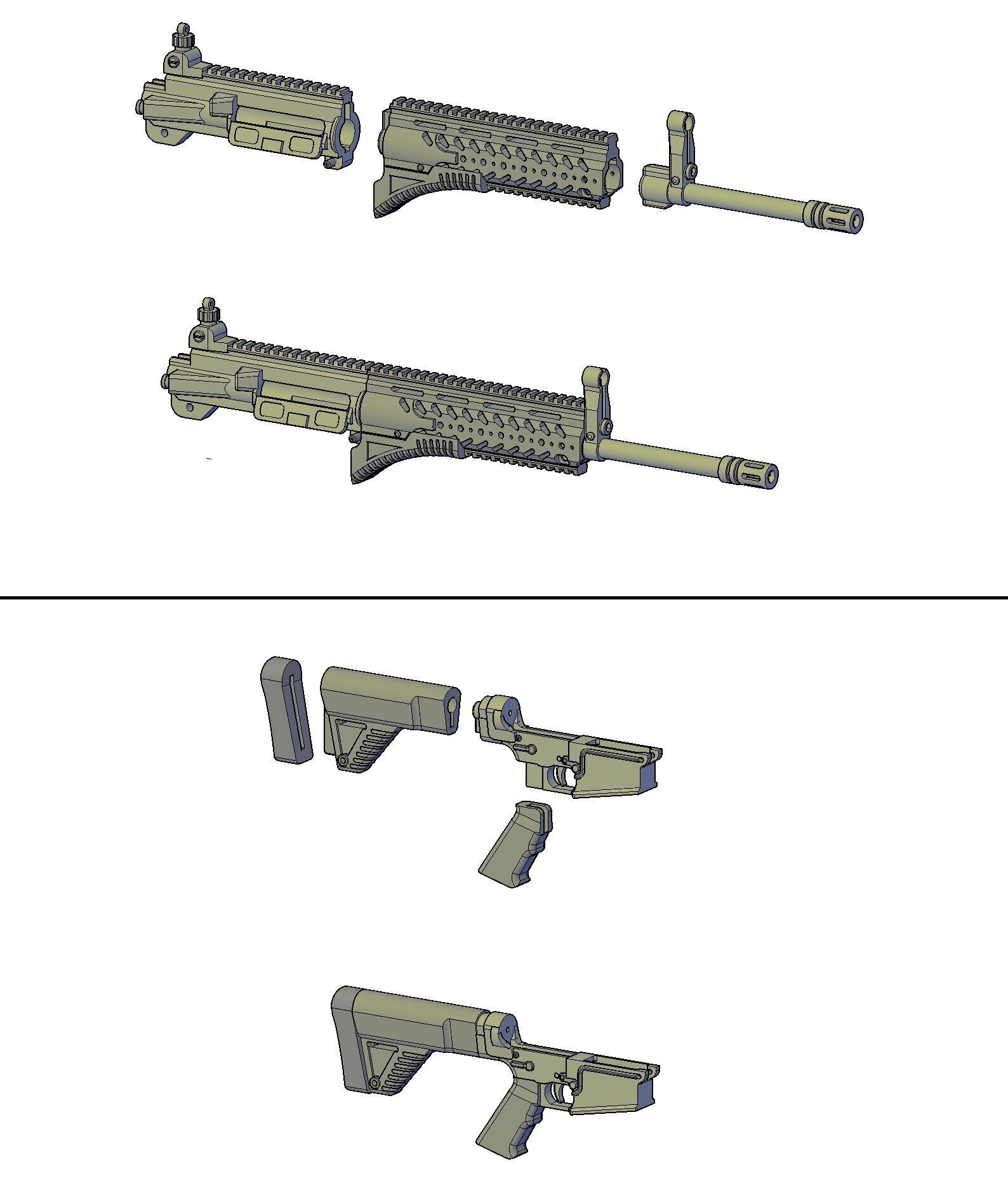 MPT 76 ASSAULT RIFLE MINIATURE 3D print model_4
