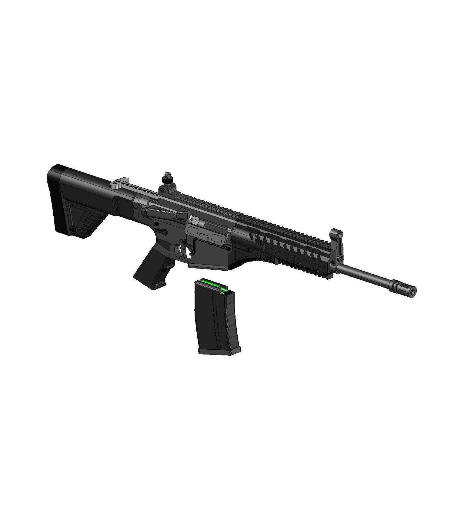 MPT 76 ASSAULT RIFLE MINIATURE 3D print model_3