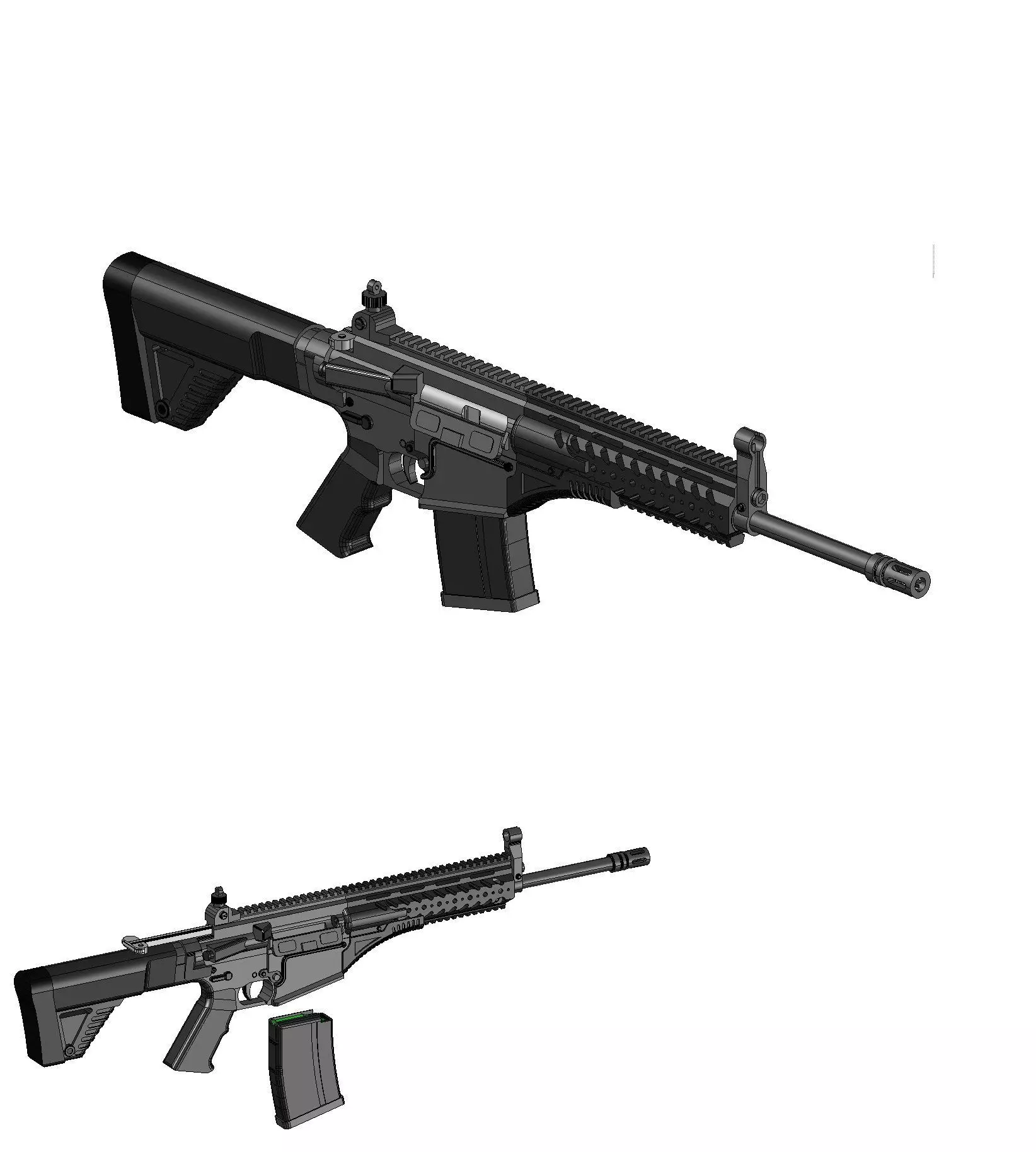 MPT 76 ASSAULT RIFLE MINIATURE 3D print model_0