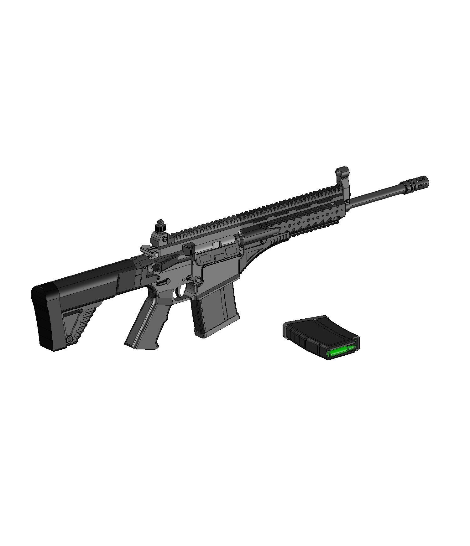 MPT 76 ASSAULT RIFLE MINIATURE 3D print model_2
