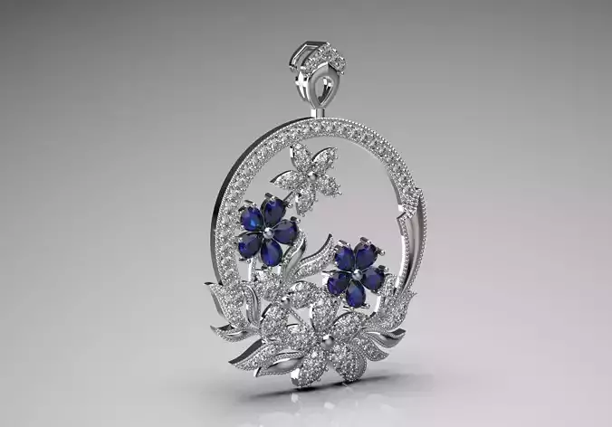 woman diamond pendant jp0008