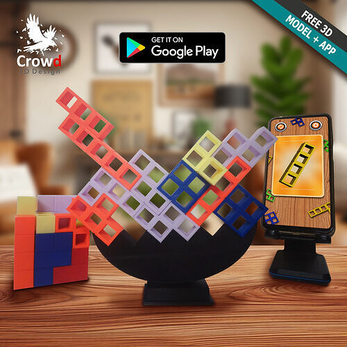 STACKING DUEL - FREE APP Free 3D print model