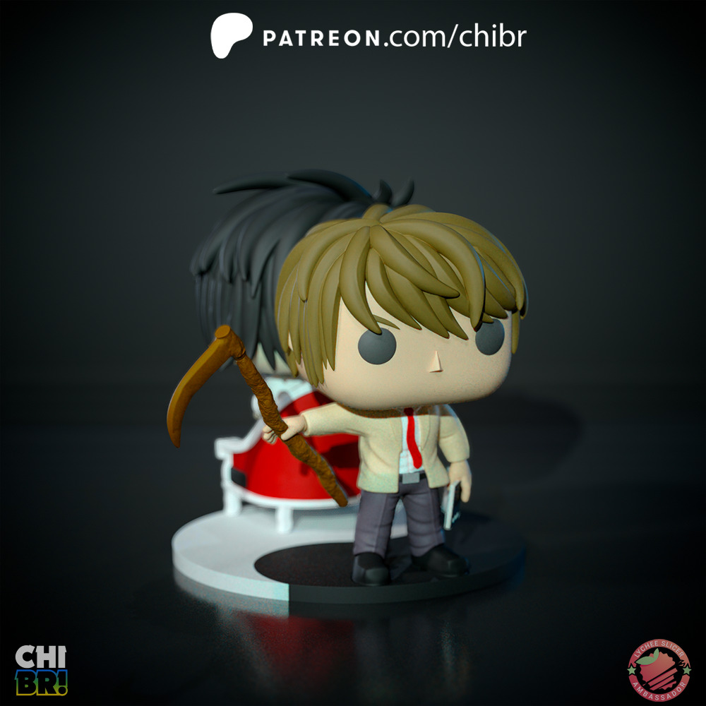 Kira Light Yagami and  L Ryusaki - Death Note - Funko 3D print model_2