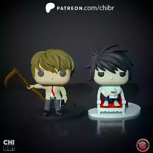 Kira Light Yagami and  L Ryusaki - Death Note - Funko