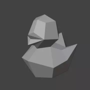 Low Poly Rubber Duck  3D print model_0