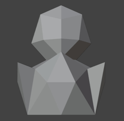 Low Poly Rubber Duck  3D print model_1