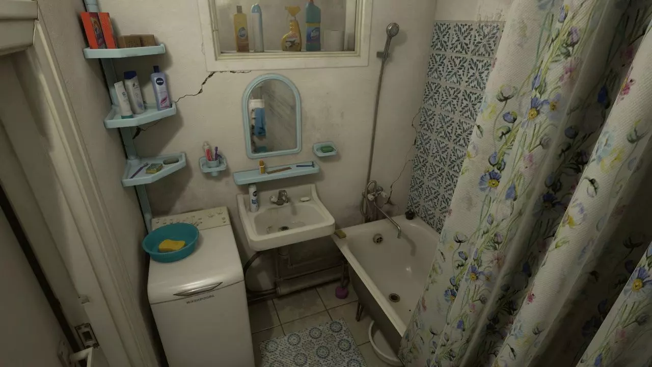 Post Soviet Bathroom - UE5 Low-poly 3D model