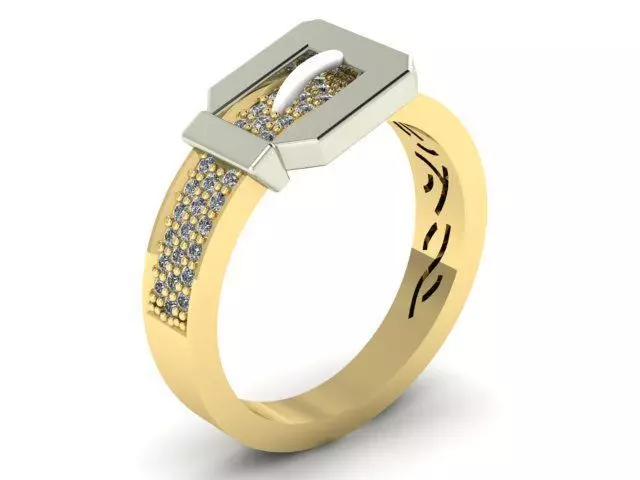Ring Belt Diamond Jewelry 020 Free 3D print model