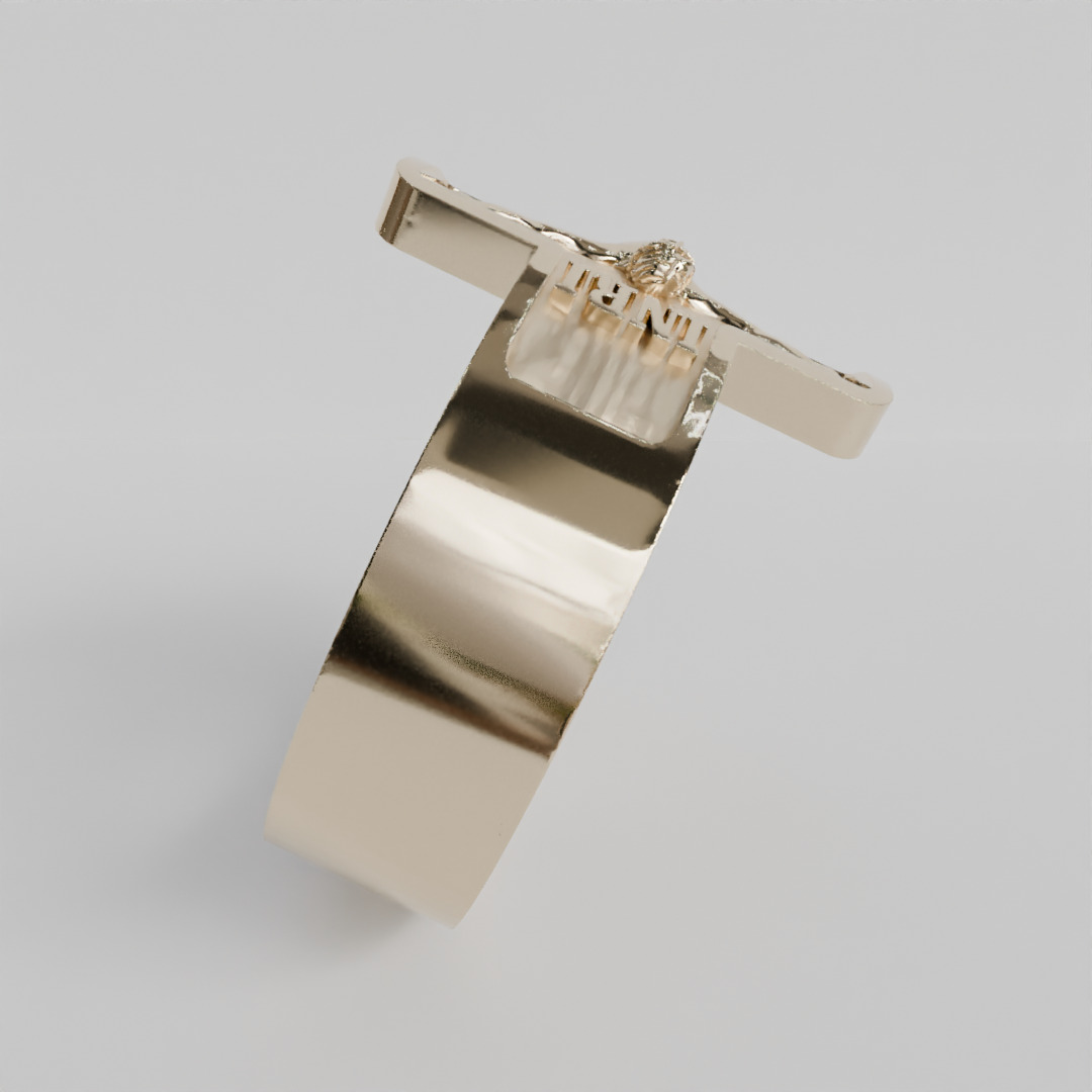 INRI cross ring 3D print model_2