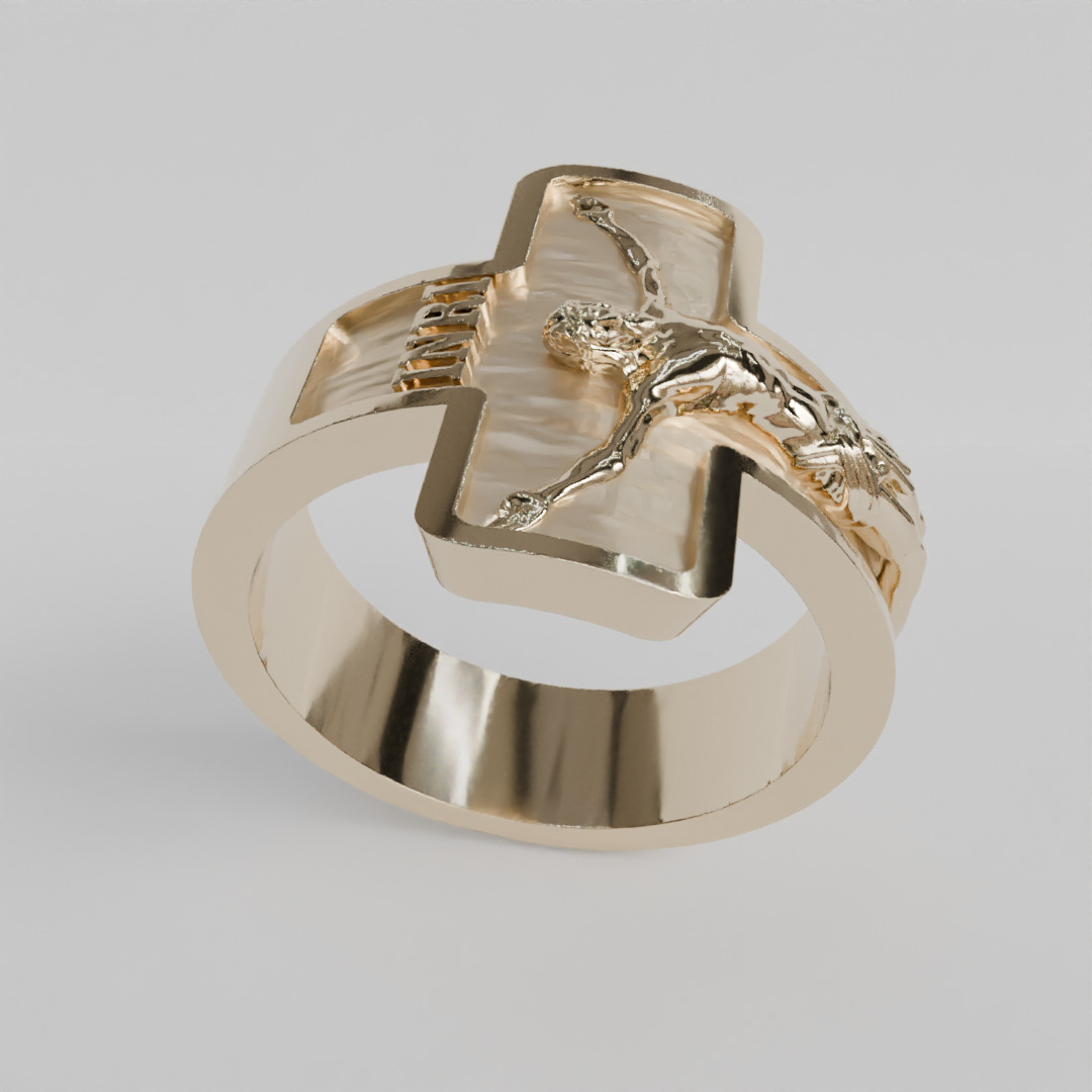 INRI cross ring 3D print model_1