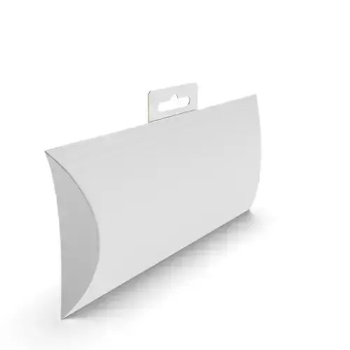 Pillow Pack Packaging Box with Hanger Hole