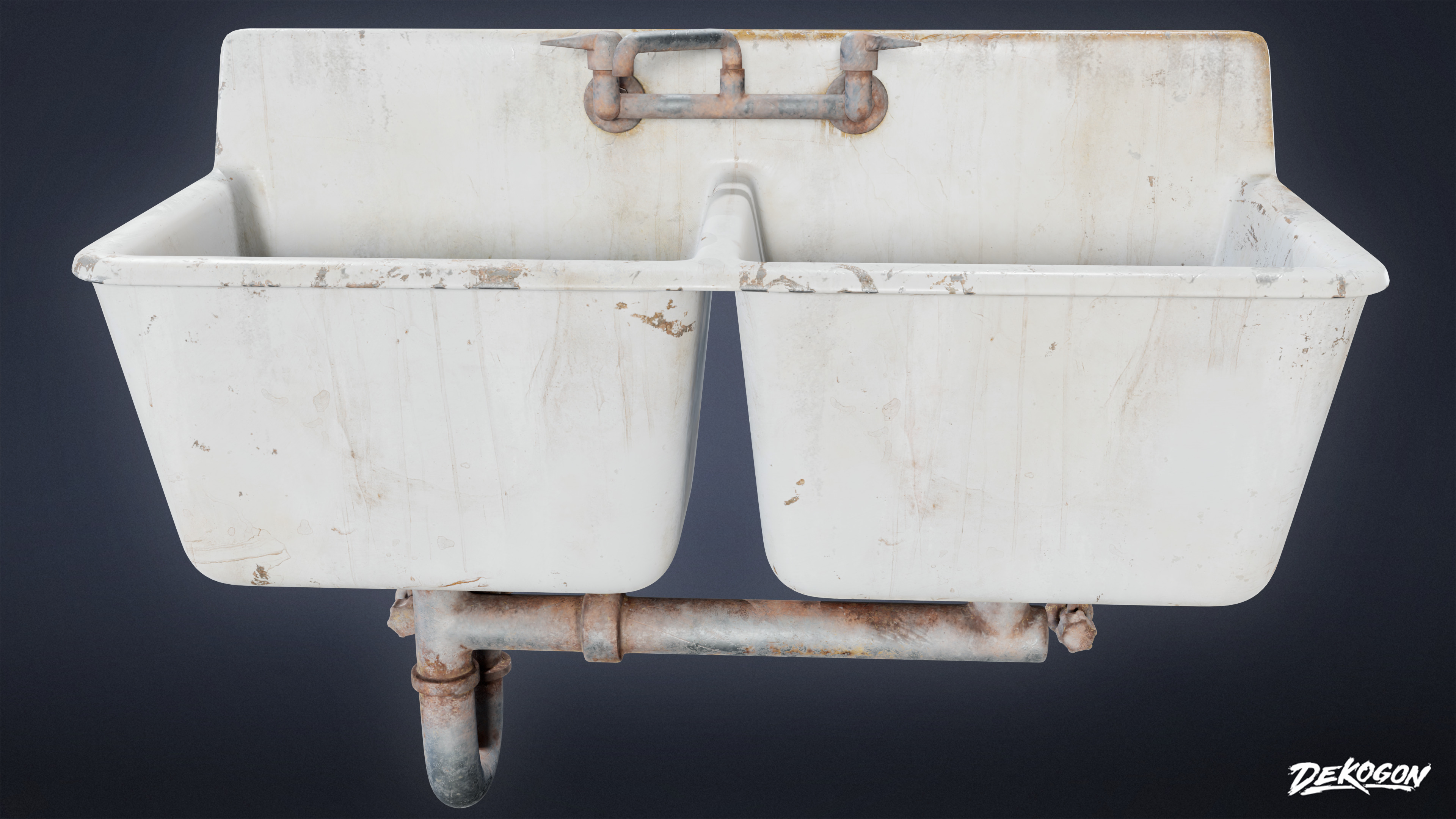 SUBURBS - Sink 04 - LOW POLY AND NANITE Low-poly 3D model_1