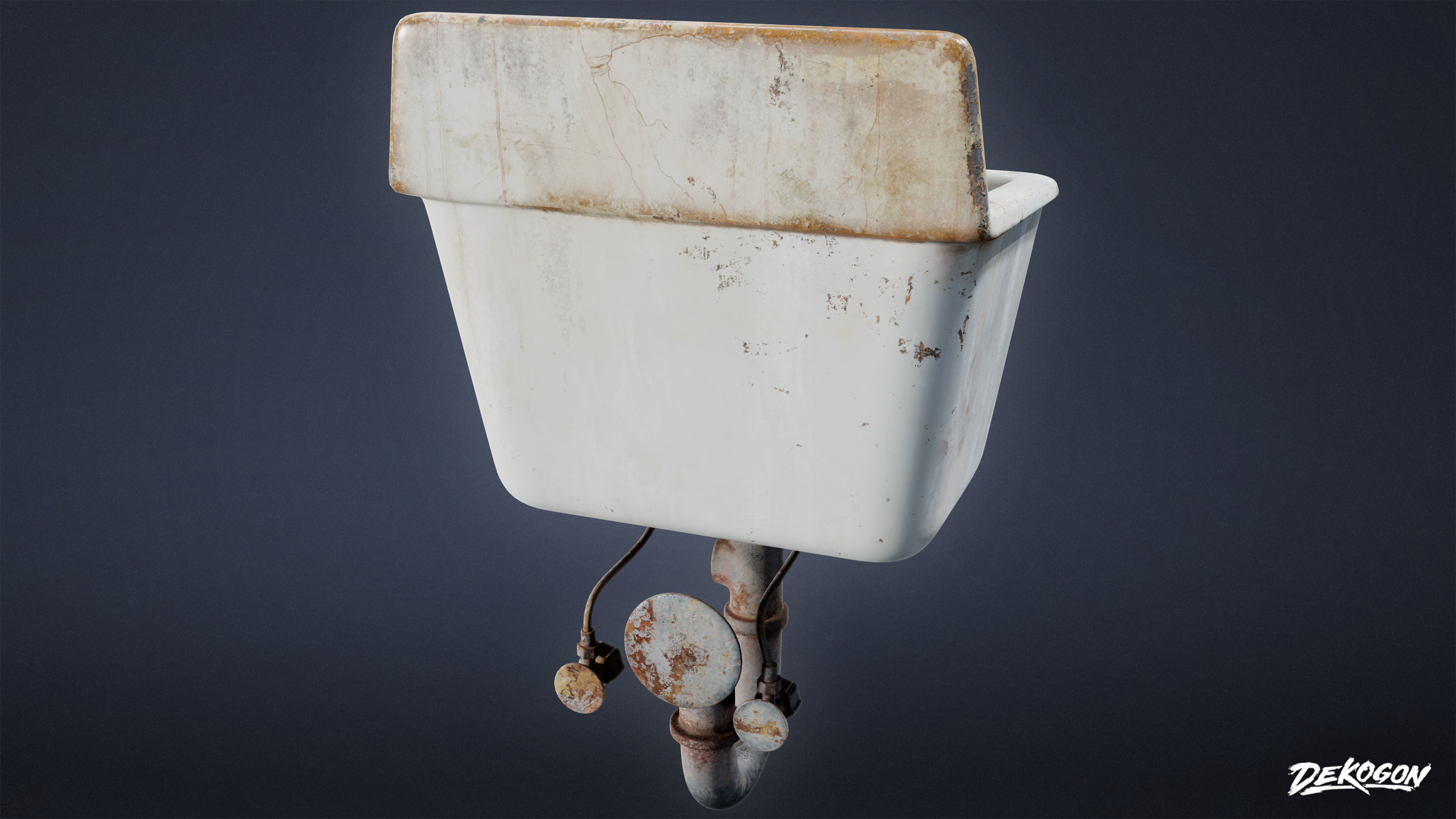 SUBURBS - Sink 04 - LOW POLY AND NANITE Low-poly 3D model_10