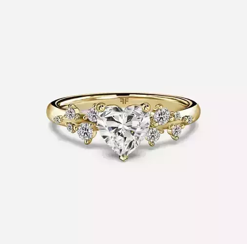 Heart diamond ring