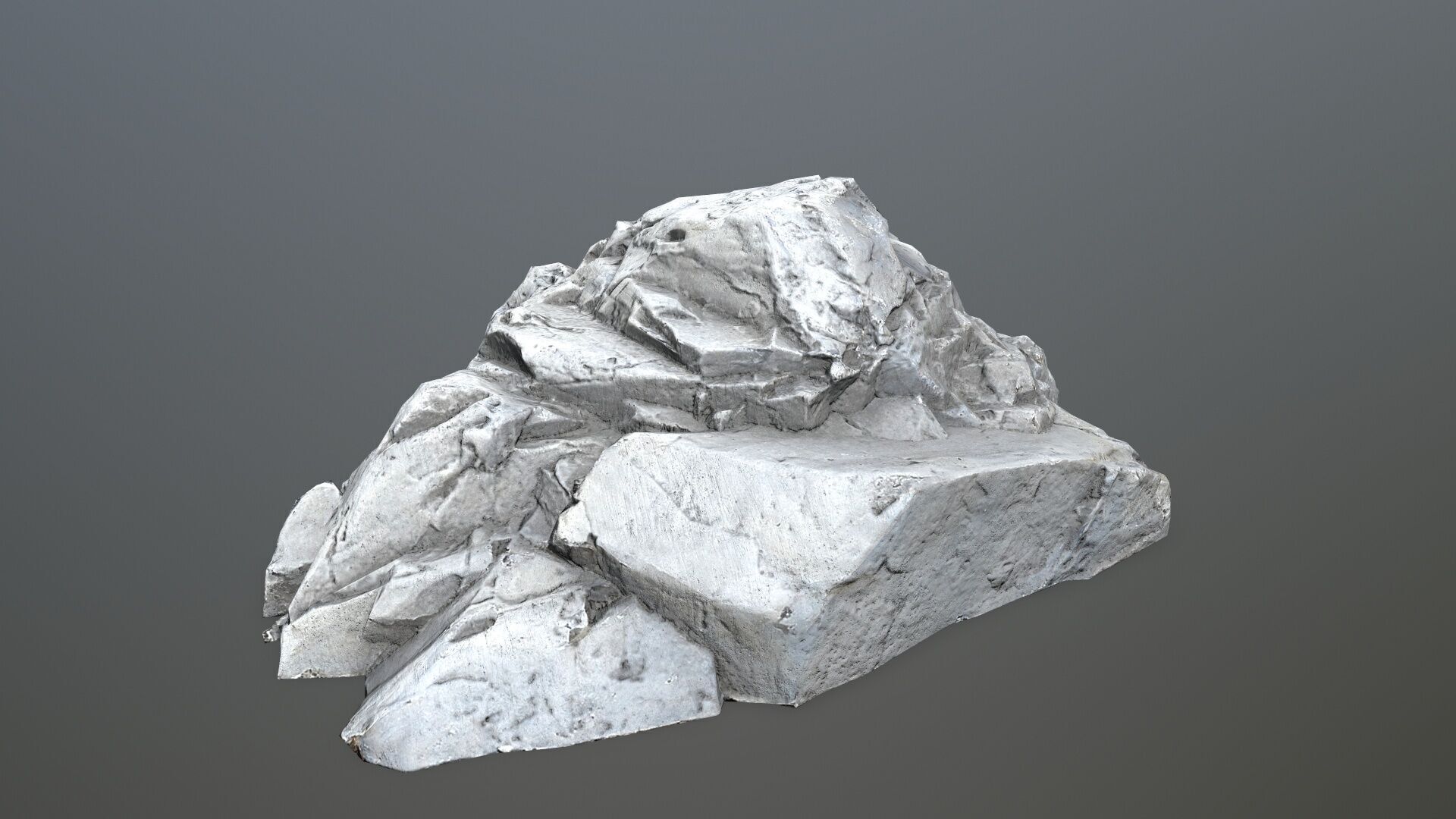 white rocks Low-poly 3D model_9